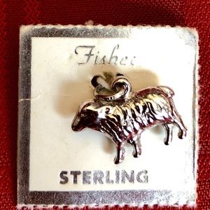 Vintage Sterling Silver Sheep Pendant/Charm